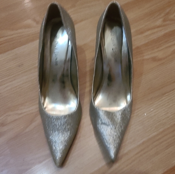 Diva Lounge 8 1/2 Golden sparkles High heel shoes - Picture 7 of 7